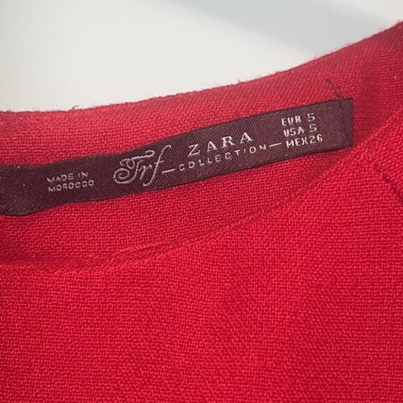 zara red sheath open back mini dress size Small - Picture 10 of 15